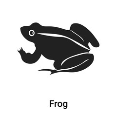 Frog icon vector sign and symbol isolated on white background, Frog logo concept