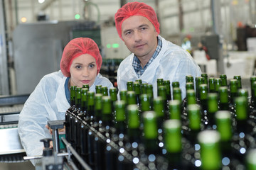 brewery line factory workers