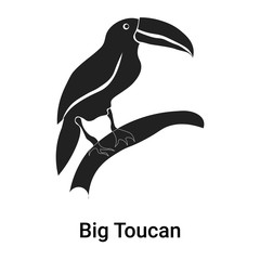Big Toucan icon vector sign and symbol isolated on white background, Big Toucan logo concept