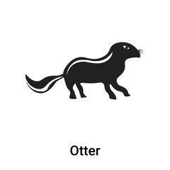 Otter icon vector sign and symbol isolated on white background, Otter logo concept