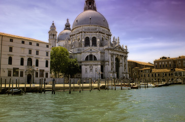 Fototapeta premium Old cathedral of Santa Maria della Salute in Venice, Italy