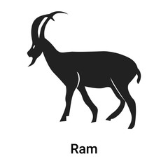 Ram icon vector sign and symbol isolated on white background, Ram logo concept