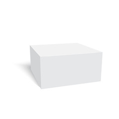 Blank paper or cardboard box template. Vector illustration.