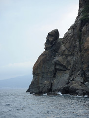 View of a part of Medved mountain situated near resort town Partenit. June 10, 2017. Partenit, Crimea