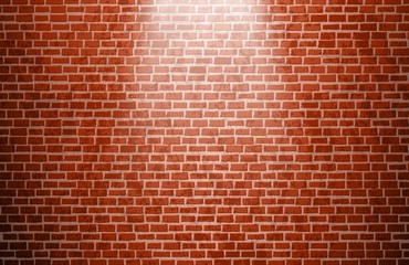 Brick wall with spot light. Brick texture