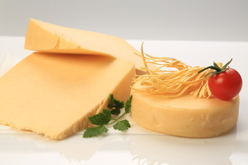 Different types of cheese slices