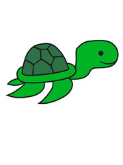 klein junges baby unterwasser schwimmen tauchen meer comic cartoon schildkröte panzer lustig süß niedlich design cool clipart