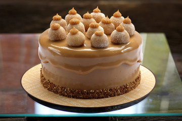 Covered cake milk sweet