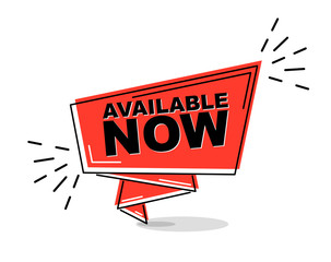 red flat line banner available now