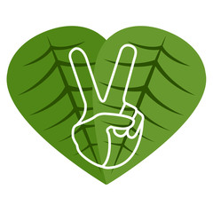 Peace hand symbol