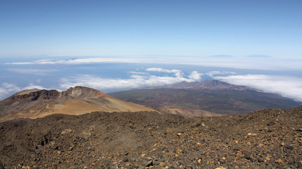 Vista del Pico Viejo, La Gomera, El Hierro  desde el Teide, Tenerife