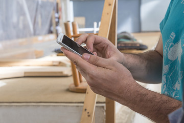 Men using smartphone