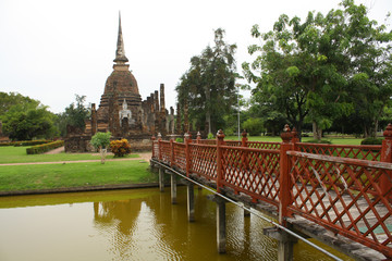 Templo Wat Sa Si en Sukhothai, Tailandia