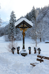 Winter in Bavaria . Partnach Gorge.