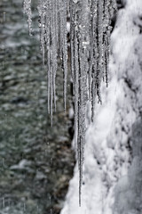 Fototapeta premium Winter in Bavaria . Partnach Gorge.