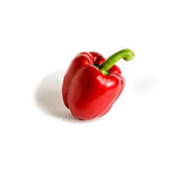 Red bell paprika pepper, isolated on a white background