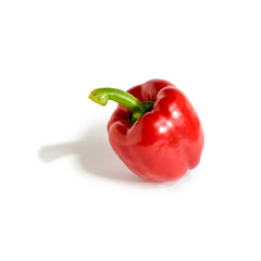 Red bell paprika pepper, isolated on a white background