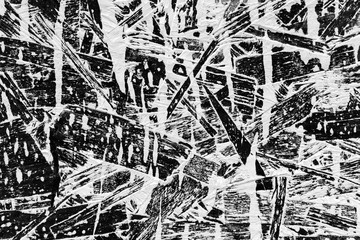 Naklejka premium Black and white abstract pattern textured background.