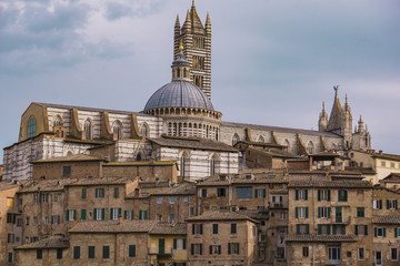 Naklejka premium Picturesque view of Siena cathedral