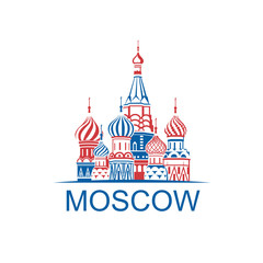 illustration of Moscow Saint Basil Cathedral in Red square