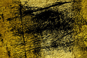 Grunge Ultra yellow Plaster concrete texture, stone surface, rock cracked background for postcard