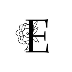 Vector floral letter