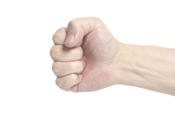 Hand with clenched a fist