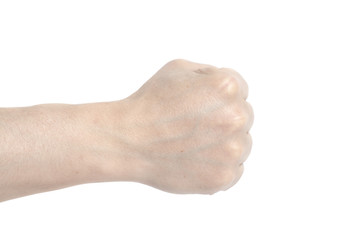 Hand with clenched a fist