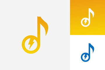 Power Music Logo Template Design Vector, Emblem, Design Concept, Creative Symbol, Icon