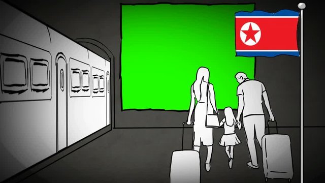 North Korea hand drawn tourism