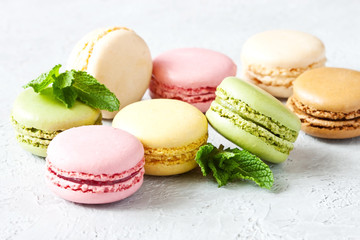 Several  tasty macarons