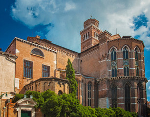 Medieval church in Venice, Italy