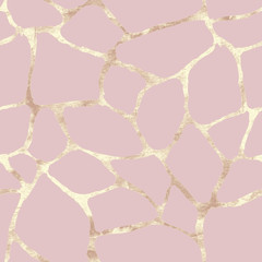 Abstract geometric gold ornament. Seamless pattern