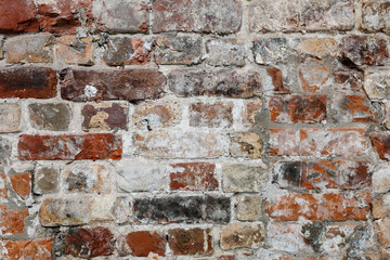 old red brick wall texture background