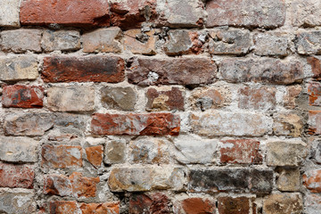 old red brick wall texture background
