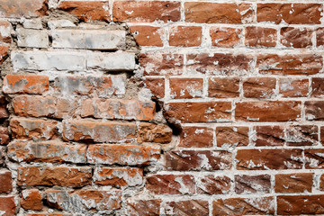 old red brick wall texture background