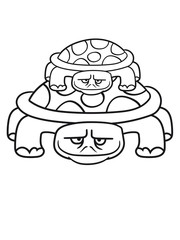 klein groß mama papa kind familie kleines junges comic cartoon schildkröte panzer lustig süß niedlich design cool clipart