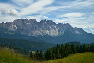 Fototapeta na wymiar Beautiful road high in the mountains - Dolomites, Alps, Tirol