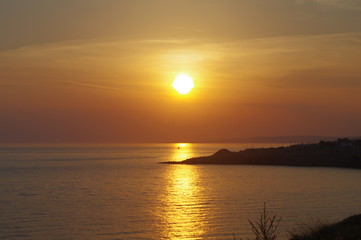 tramonto,mare,costa,orizzonte,riflesso,cielo,acqua