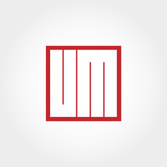 Obraz premium Initial Letter UM Logo Template Vector Design