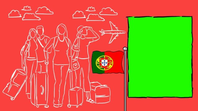 Portugal hand drawn tourism