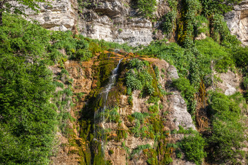 Kinchkha Waterfall and small canyon near Kutaisi, Georgia