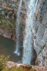 Kinchkha waterfall near Okatse canyon, Imereti, Georgia