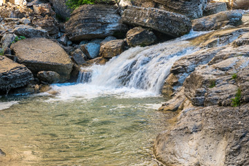 Kinchkha Waterfall and small canyon near Kutaisi, Georgia
