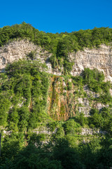 Kinchkha Waterfall and small canyon near Kutaisi, Georgia