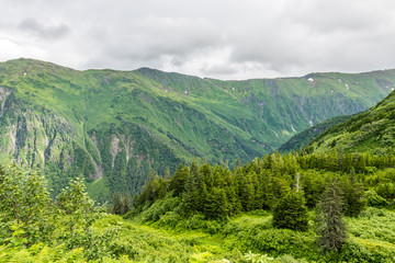 Summer Alaska Mountain Scene Above Juneau
