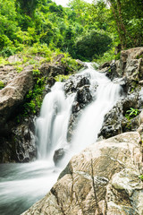 Fototapeta premium Sarika waterfall in Nakhonnayok, Thailand.