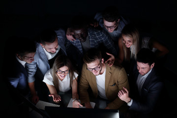 close up.a group of employees discussing a new financial project