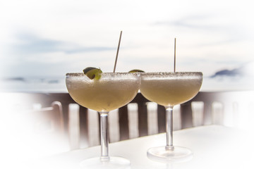 Margarita's Dreams. Thinking in vacations, cocktail on the beach