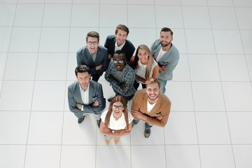 Fototapeta premium top view.successful multinational business team